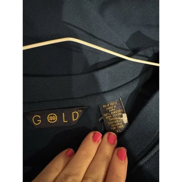 Vtg ND Gold Notre Dame Blue Sweatshirt Embroidered Logo Hammes‎ Bookstore NWT XL